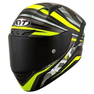 קסדה מלאה קיי ווי טי אפור/ צהוב/ שחור – KYT NX-RACE MOOD YELLOW FLUO