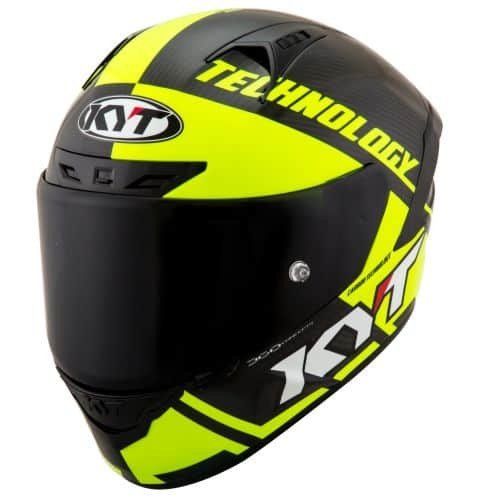קסדה מלאה קיי ווי טי שחור/ צהוב – KYT NX-RACE CARBON RACE-D YELLOW FLUO