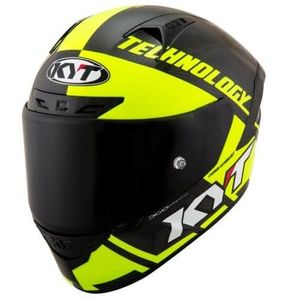 קסדה מלאה קיי ווי טי שחור/ צהוב – KYT NX-RACE CARBON RACE-D YELLOW FLUO