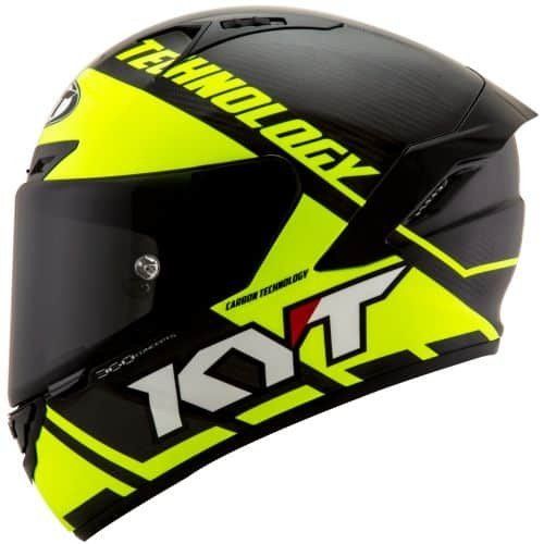קסדה מלאה קיי ווי טי שחור/ צהוב – KYT NX-RACE CARBON RACE-D YELLOW FLUO