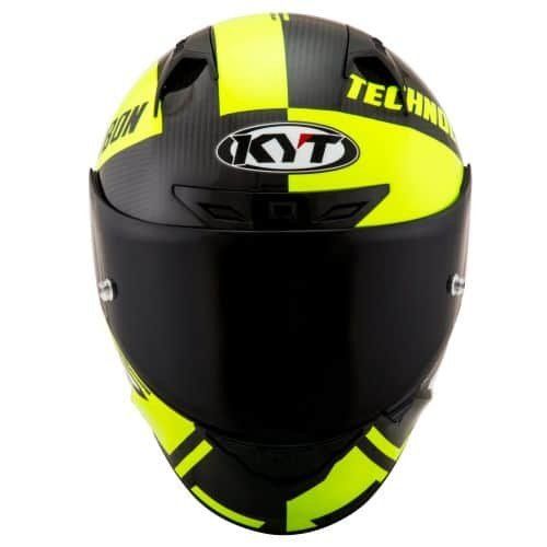 קסדה מלאה קיי ווי טי שחור/ צהוב – KYT NX-RACE CARBON RACE-D YELLOW FLUO