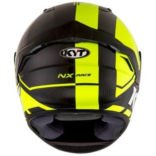 קסדה מלאה קיי ווי טי שחור/ צהוב – KYT NX-RACE CARBON RACE-D YELLOW FLUO