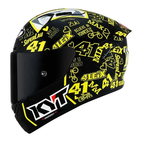 קסדה מלאה קיי ווי טי שחור/ צהוב/ ורוד – KYT NX-RACE ESPARGARO REPLICA