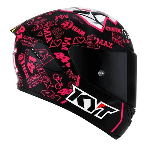 קסדה מלאה קיי ווי טי שחור/ צהוב/ ורוד – KYT NX-RACE ESPARGARO REPLICA