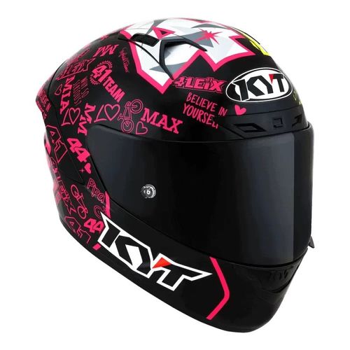 קסדה מלאה קיי ווי טי שחור/ צהוב/ ורוד – KYT NX-RACE ESPARGARO REPLICA