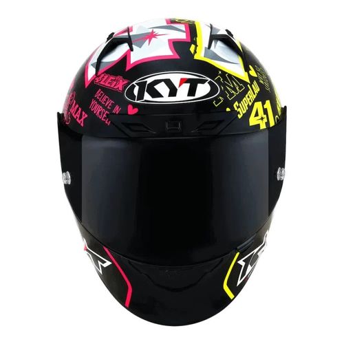 קסדה מלאה קיי ווי טי שחור/ צהוב/ ורוד – KYT NX-RACE ESPARGARO REPLICA