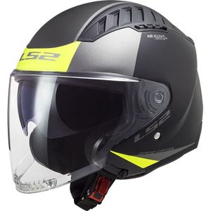 קסדת 3/4 אל אס 2 קופטר II שחור/ צהוב מט – LS2 OF600 COPTER II URBANE MATT BLACK H-V YELLOW