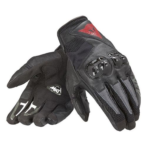 כפפות רכיבה קיץ בשילוב עור דיינז שחור – DAINESE MIG C2