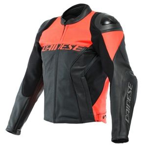 מעיל עור מחורר גברים דיינז שחור/ אדום – DAINESE RACING PERF 4
