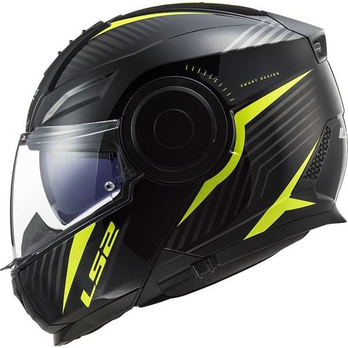 קסדה נפתחת אל אס 2 סקופ שחור/ צהוב – LS2 FF902 SCOPE SKID BLACK H-V YELLOW