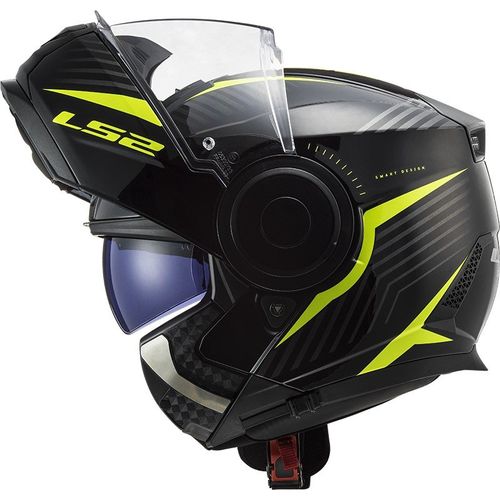 קסדה נפתחת אל אס 2 סקופ שחור/ צהוב – LS2 FF902 SCOPE SKID BLACK H-V YELLOW
