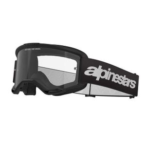 משקפי אבק אלפינסטארס שחור/ עדשה שקופה – ALPINESTARS VISION 3 WORDMARK