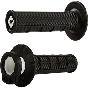 גריפים עם נעילה וידית מצערת שחור – ODI MX V2 LOOK-ON HALF WAFFLE