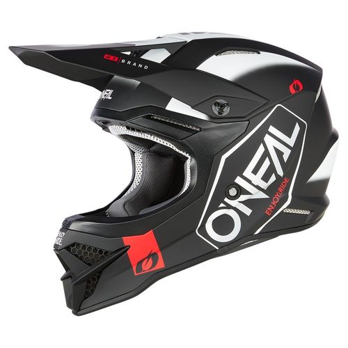 קסדת רכיבה אוניל שחור/ לבן/ אדום – ONEAL 3SRS HEXX V.23