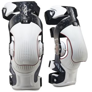 מגני ברכיים (ברייס) פוד קרבון/ לבן – POD K8 3.0 KNEE BRACE CARBON/ WHITE
