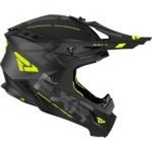 קסדת רכיבה אף אקס אר קרבון שחור/ צהוב – FXR RACING HELIUM CARBON