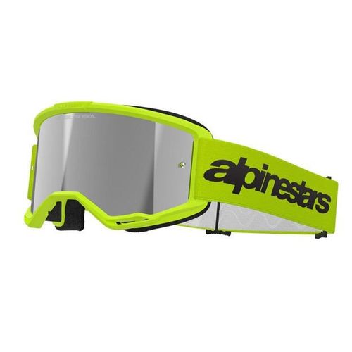 משקפי אבק אלפינסטארס צהוב/ עדשת מראה – ALPINESTARS VISION 3 WORDMARK