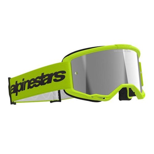 משקפי אבק אלפינסטארס צהוב/ עדשת מראה – ALPINESTARS VISION 3 WORDMARK