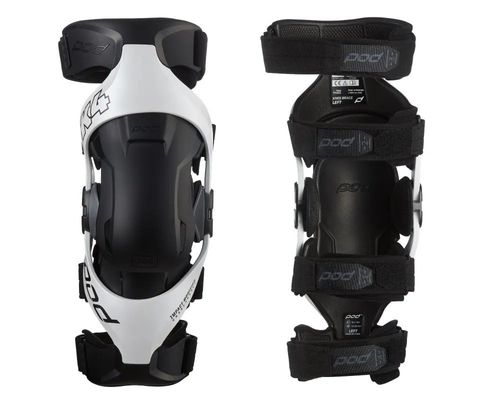 מגני ברכיים (ברייס) פוד לבן/ שחור – POD K4 V2.0 MX KNEE BRACE WHITE BLACK