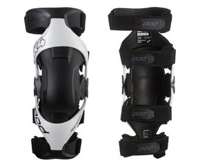 מגני ברכיים (ברייס) פוד לבן/ שחור – POD K4 V2.0 MX KNEE BRACE WHITE BLACK