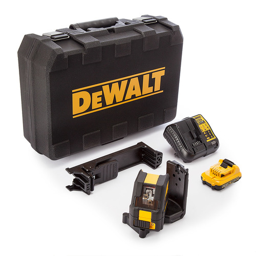 פלס לייזר ירוק 2 קרניים DEWALT 10.8V 