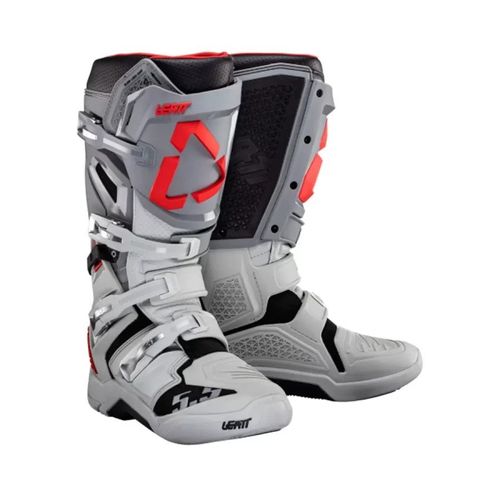 מגפי רכיבה ליט 5.5 לבן/ אפור – LEATT BOOTS 5.5 FLEXLOCK FORGE