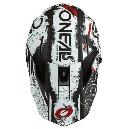 קסדת רכיבה אוניל שחור/ לבן/ אדום – ONEAL 3SRS SCARZ V.22