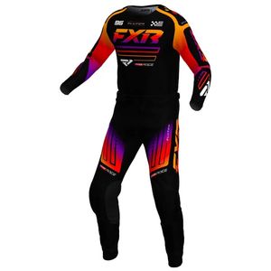 חליפת רכיבה אף אקס אר שחור/ צהוב/ אדום – FXR RACING CLUTCH COMBO V25‏