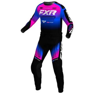 חליפת רכיבה אף אקס אר שחור/ כחול/ ורוד – FXR RACING CLUTCH COMBO V25‏