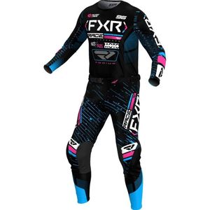 חליפת רכיבה אף אקס אר שחור/ כחול/ ורוד – FXR RACING PODIUM GEAR V25‏