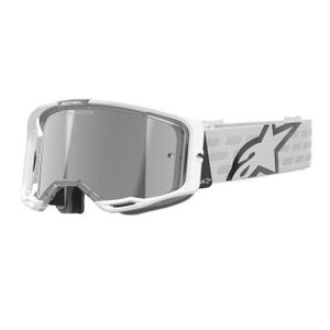 משקפי אבק אלפינסטארס לבן/ עדשת מראה – ALPINESTARS VISION 8 CORP