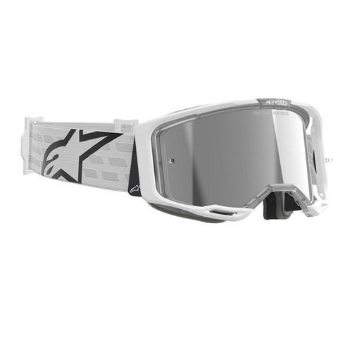 משקפי אבק אלפינסטארס לבן/ עדשת מראה – ALPINESTARS VISION 8 CORP