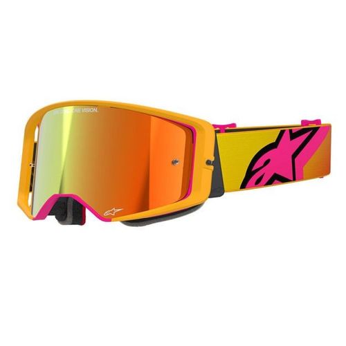 משקפי אבק אלפינסטארס צהוב/ ורוד/ עדשת מראה – ALPINESTARS SUPERTECH CORP