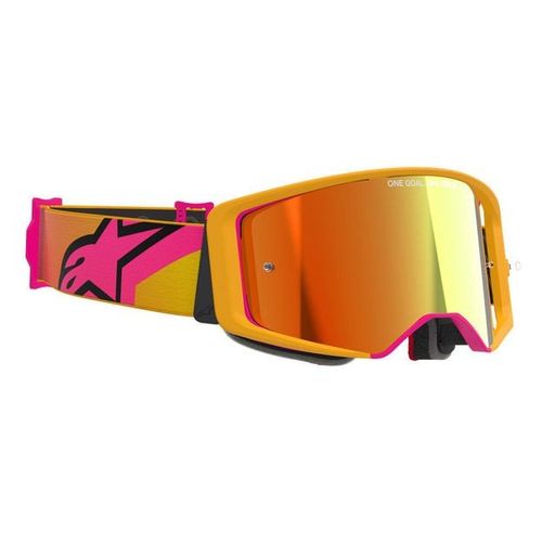 משקפי אבק אלפינסטארס צהוב/ ורוד/ עדשת מראה – ALPINESTARS SUPERTECH CORP