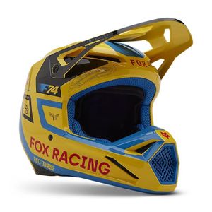 קסדת רכיבה פוקס צהוב – FOX V1 RACE SPEC V.25