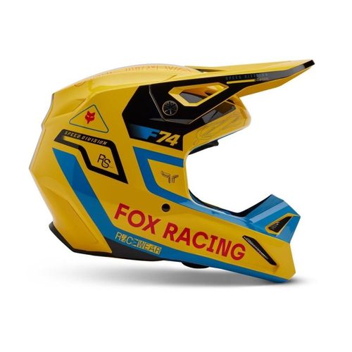 קסדת רכיבה פוקס צהוב – FOX V1 RACE SPEC V.25