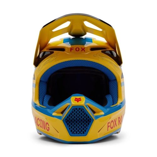 קסדת רכיבה פוקס צהוב – FOX V1 RACE SPEC V.25