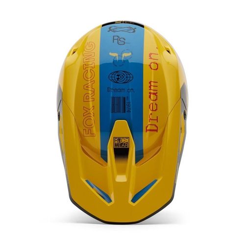 קסדת רכיבה פוקס צהוב – FOX V1 RACE SPEC V.25