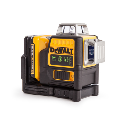 פלס לייזר ירוק DEWALT -10.8V 3x360 