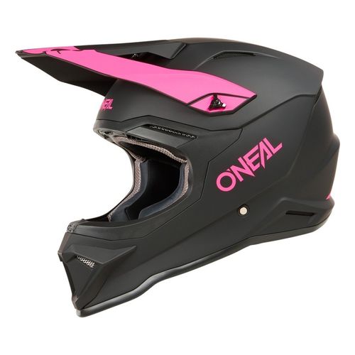 קסדת שטח אוניל שחור/ ורוד – ONEAL 1SRS SOLID BLACK/ PINK V.24