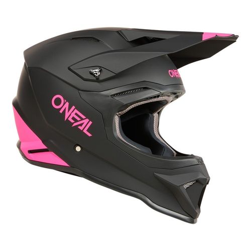 קסדת שטח אוניל שחור/ ורוד – ONEAL 1SRS SOLID BLACK/ PINK V.24