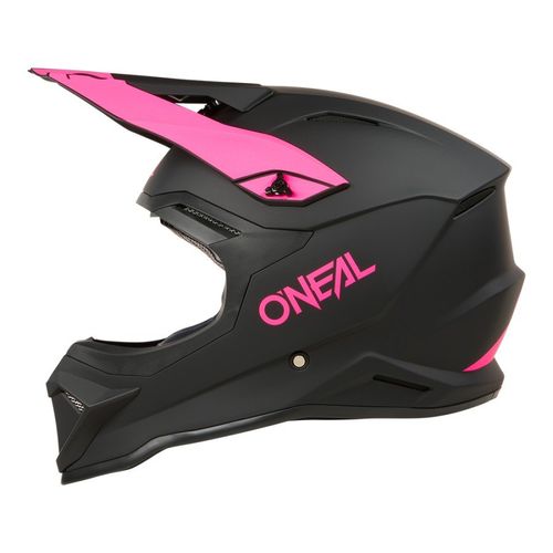 קסדת שטח אוניל שחור/ ורוד – ONEAL 1SRS SOLID BLACK/ PINK V.24