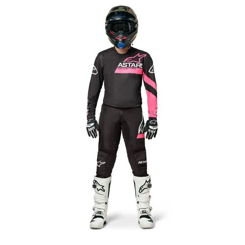 חליפת רכיבה נשים אלפינסטארס שחור/ ורוד – ALPINESTARS FLUID CHASER