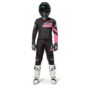 חליפת רכיבה נשים אלפינסטארס שחור/ ורוד – ALPINESTARS FLUID CHASER