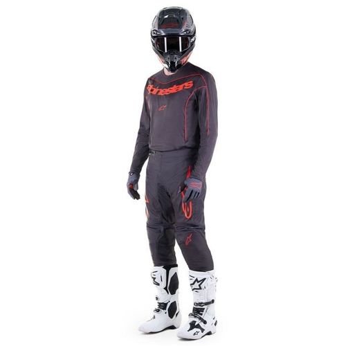 חליפת רכיבה אלפינסטארס אפור/ אדום – ALPINESTARS FLUID LURV