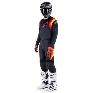 חליפת רכיבה אלפינסטארס שחור/ אדום/ צהוב – ALPINESTARS FLUID CORSA
