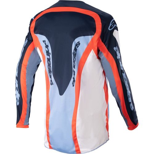 חליפת רכיבה אלפינסטארס כחול/ לבן/ כתום – ALPINESTARS FLUID AGENT