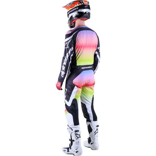חליפת רכיבה אלפינסטארס 2023 שחור/ לבן/ צהוב – ALPINESTARS RACER SEMI