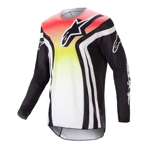 חליפת רכיבה אלפינסטארס 2023 שחור/ לבן/ צהוב – ALPINESTARS RACER SEMI