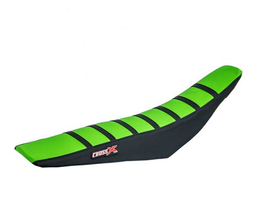 כיסוי מושב לאופנוע שטח קווסאקי ירוק/ שחור – CROSS X RACING SEAT COVER KAWASAKI 250/450 KXF 19-22